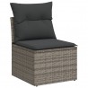 Set de sofás de jardín 12 pzas con cojines ratán sintético gris 3