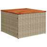 10 pcs conj. sofás jardim c/ almofadões vime PE bege misturado 3
