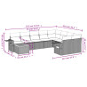 Set de sofás de jardín 10 pzas cojines ratán sintético negro 3