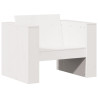 Sofá de jardín madera maciza de pino blanco 79x60x62 cm 2