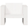 Sofá de jardim 79x60x62 cm madeira de pinho maciça branco 4