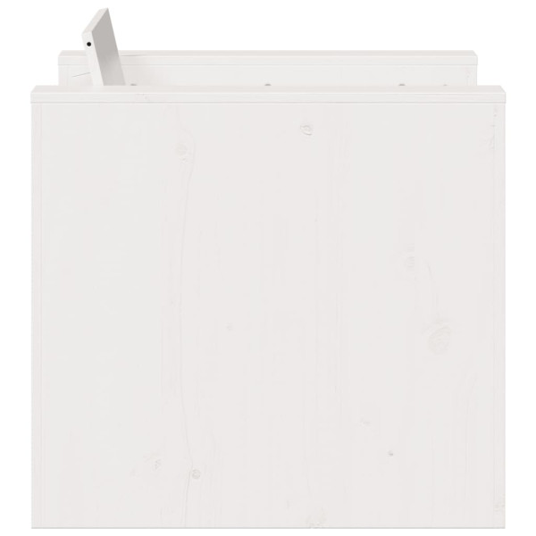 Sofá de jardim 79x60x62 cm madeira de pinho maciça branco M 5