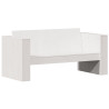 Sofá de 2 lugares para jardim 134x60x62 cm pinho maciço branco 2