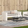 Sofá de jardín 2 plazas madera maciza pino blanco 134x60x62 cm 3