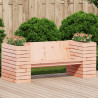 Banco con jardineras madera maciza Douglas 167.5x60x65 cm 1