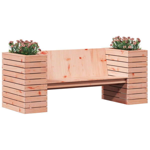 Banco con jardineras madera maciza Douglas 167.5x60x65 cm M 4