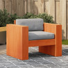Sofá de jardín madera maciza de pino marrón cera 79x60x62 cm 1