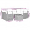 Set sofás de jardín 7 piezas y cojines ratán sintético beige 3