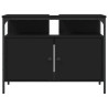 Armario para lavabo de baño madera ingeniería negro 60x30x60 cm 5