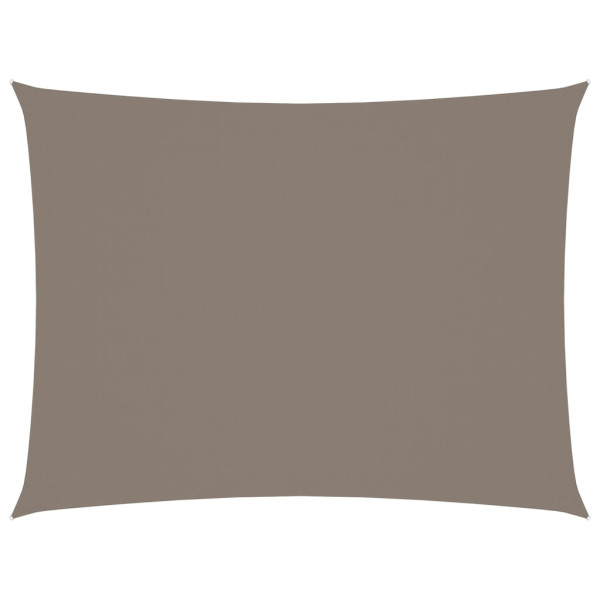 Toldo de vela rectangular tela Oxford gris taupe 3x4.5 m D