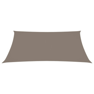 Toldo de vela rectangular tela Oxford gris taupe 3x4.5 m H