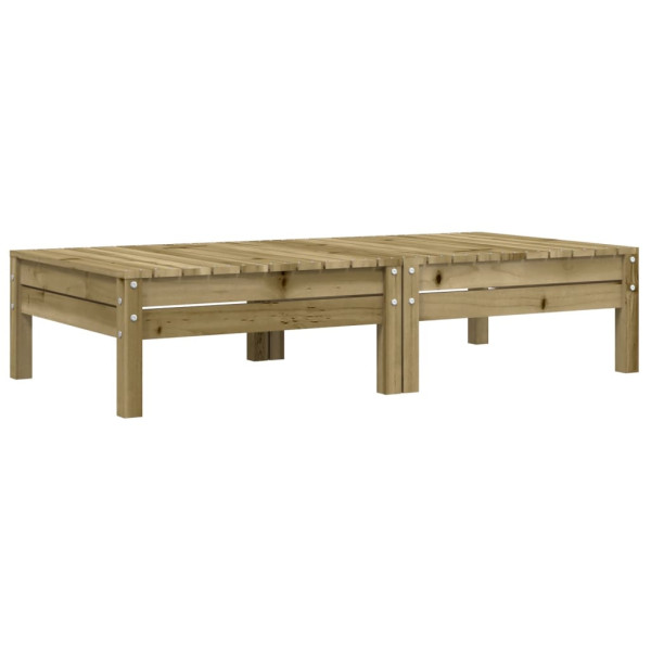 Taburetes de jardín con cojines 2 uds madera de pino impregnada M 4