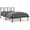 Estrutura de cama com cabeceira 120x200 cm metal preto 1