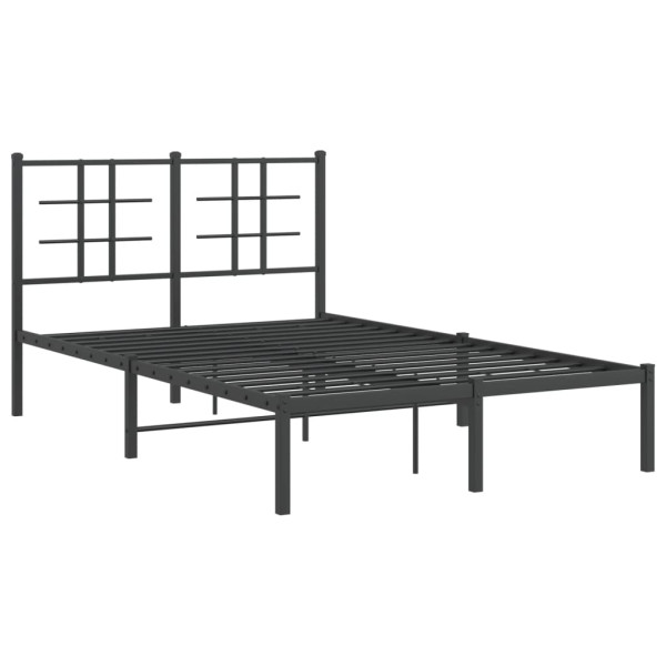 Estrutura de cama com cabeceira 120x200 cm metal preto M 2