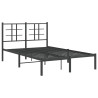 Estrutura de cama com cabeceira 120x200 cm metal preto 2