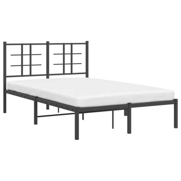 Estrutura de cama com cabeceira 120x200 cm metal preto M 4