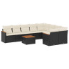 Set de sofás de jardín 10 pzas cojines ratán sintético negro 2