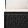 9 pcs conjunto de sofás p/ jardim c/ almofadões vime PE preto 5