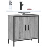 Armario lavabo baño madera ingeniería gris Sonoma 60x30x60 cm 1