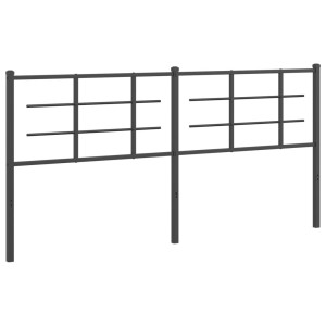 Cabeceira de cama 180 cm metal preto H