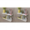 Prateleiras de parede 4 pcs branco 60 cm 1