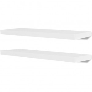 Estantes de pared 4 unidades blanco 80 cm H