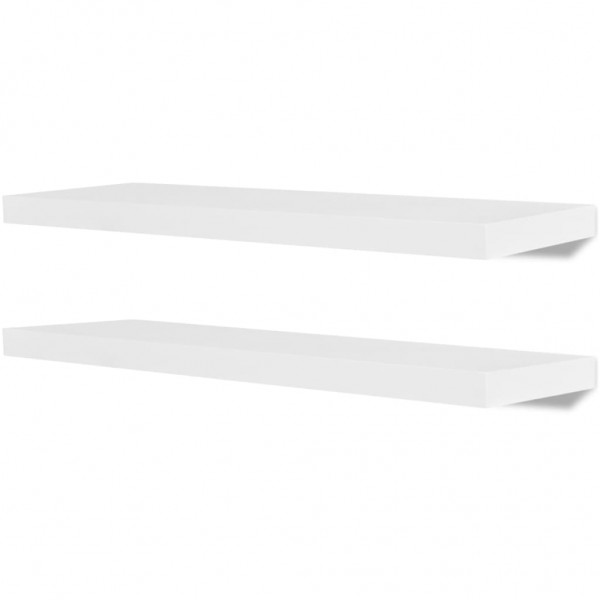 Estantes de pared 4 unidades blanco 80 cm M 2