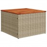 8 pcs conjunto de sofás p/ jardim com almofadões vime PE bege 3