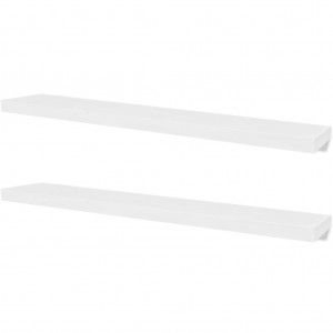 Estantes de pared 4 unidades blanco 120 cm H