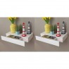 Estantes de pared flotantes con cajones 2 uds blanco 48 cm 1