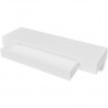 Estantes de pared flotantes con cajones 2 uds blanco 80 cm 4