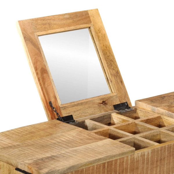 Mesa tocador madera maciza mango rugosa y hierro 105x35x75 cm M 5