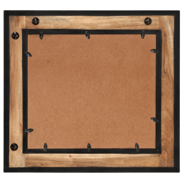 Espejo de baño de madera maciza de acacia 60x1x55 cm M 3