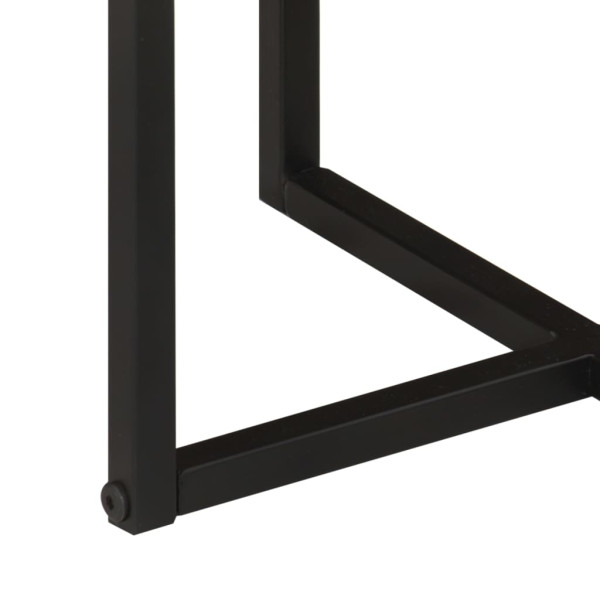 Mesa de centro de madera maciza de acacia y hierro 45x45x35 cm M 5