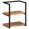 Estante de pared madera maciza de acacia y hierro 40x30x50 cm 4