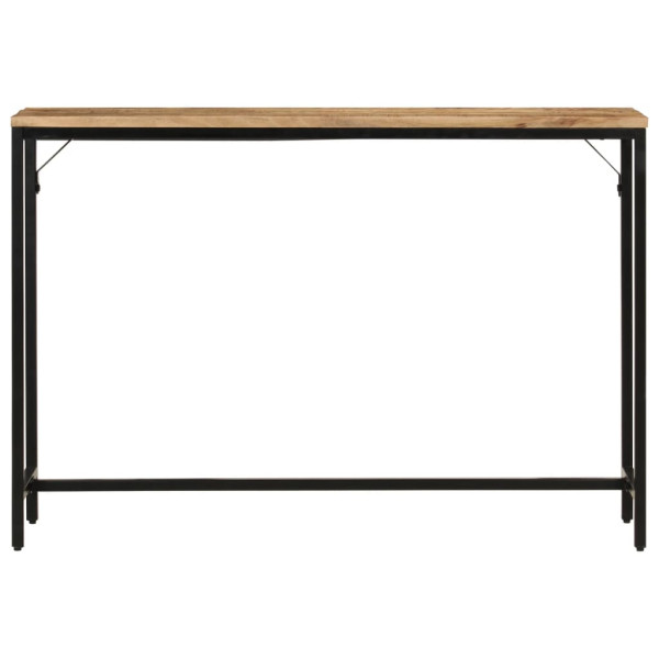 Mesa consola madeira maciça mangue rugoso e ferro 110x30x75 cm M 2