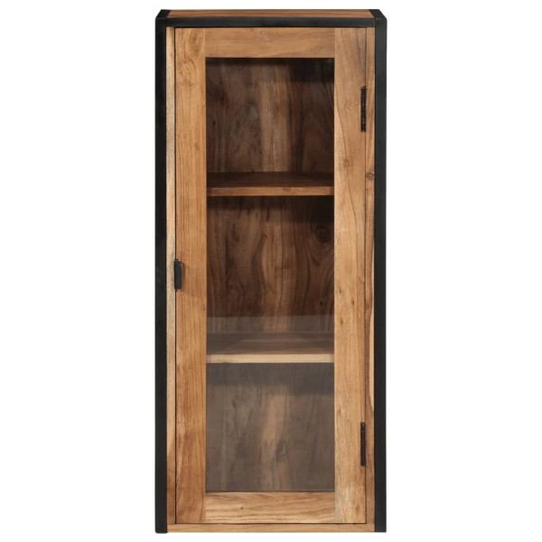 Mueble de baño madera maciza de acacia y hierro 40x30x90 cm M 3
