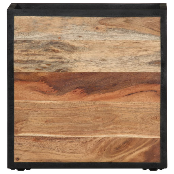 Mesita de noche de pared madera maciza acacia 35x35x20 cm M 5