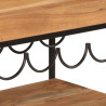Carrito de bar de madera maciza de acacia y hierro 60x40x80 cm 5