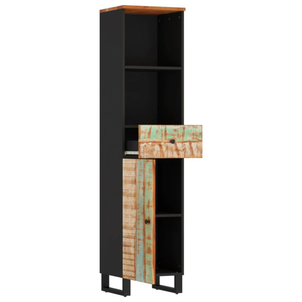 Mueble de baño madera maciza reciclada 38x33x160 cm M 3