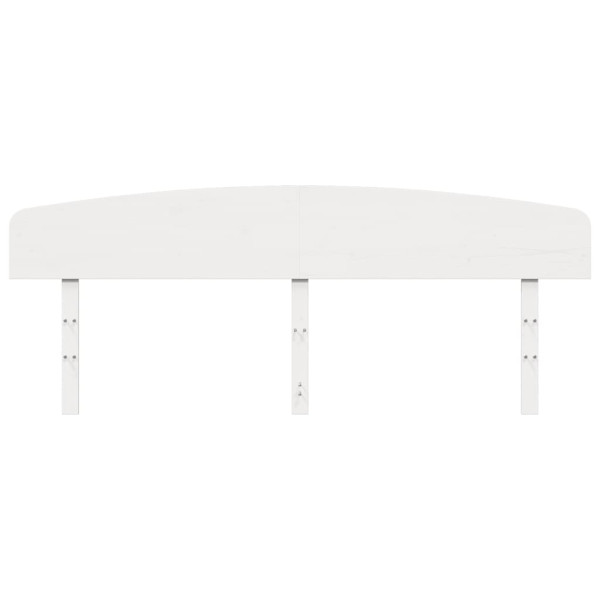 Cabeceira 200 cm madeira de pinho maciça branco M 4