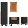 Conjunto de muebles de baño 4 piezas madera maciza de acacia 4