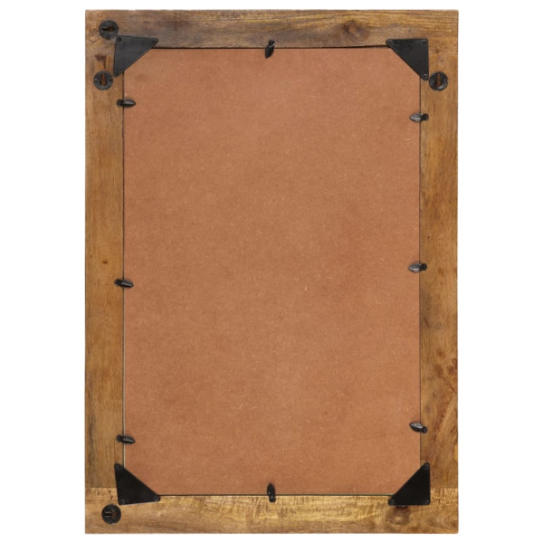 Espejo de vidrio y madera maciza de mango 70x50 cm M 5
