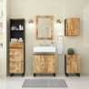 Conjunto de muebles de baño 5 piezas madera maciza de mango 1
