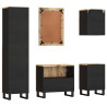Conjunto de muebles de baño 5 piezas madera maciza de mango 4