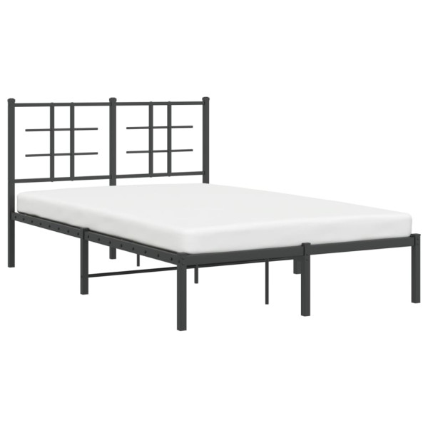 Estructura de cama con cabecero metal negro 120x190 cm M 4
