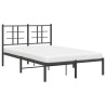 Estrutura de cama com cabeceira 120x190 cm metal preto 4