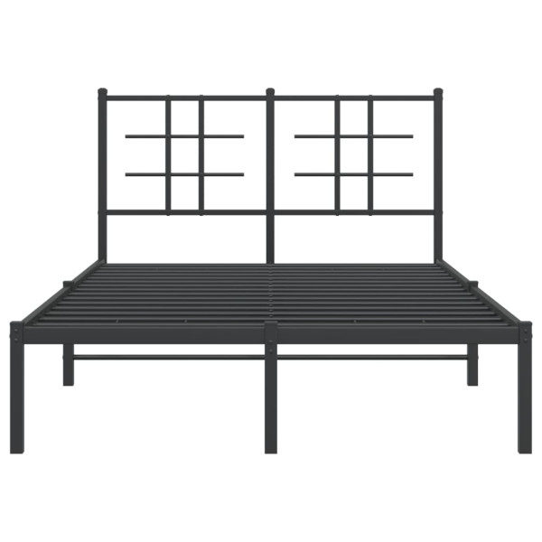 Estrutura de cama com cabeceira 120x190 cm metal preto M 5
