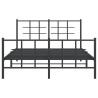 Estructura de cama cabecero y pie de cama metal negro 140x190cm 5