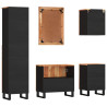 Conjunto de muebles de baño 5 piezas madera maciza de acacia 4